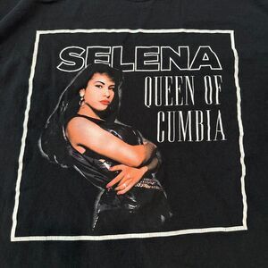 Selena Quintanilla Queen of Cumbia black‎ and white long sleeve tshirt. Size L